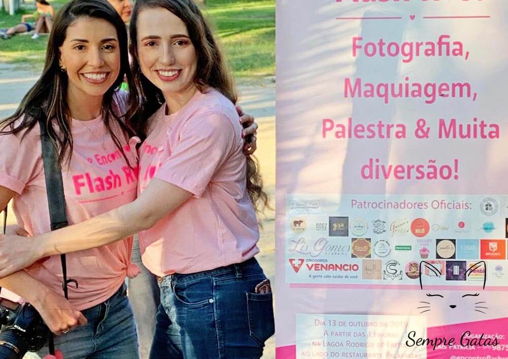 Laís Patrícia e Daniela Maksoud no Encontro Flash Rosa.